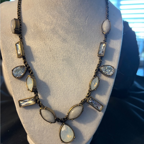 Silpada K&R Statement Necklace | Opalescent & Crystal Bronze Tone | - Picture 2 of 3